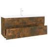 Smoked Oak Sink Cabinet with Built-in Basin | Hipomarket