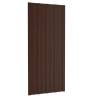 Roof Panels - 12 pcs Galvanised Steel Brown 100x45 cm