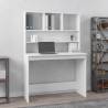 Desk with Shelves White 102x45x148 cm Engineered Wood Colour white 