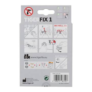 TigerFix Type 1 Metal - No Drill Bathroom Accessory Solution