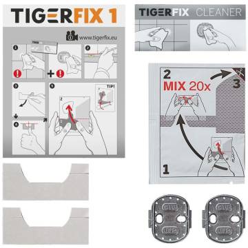 TigerFix Type 1 Metal - No Drill Bathroom Accessory Solution