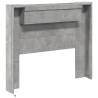 Stylish Headboard Cabinet with LED - Concrete Grey 120x16.5 cm