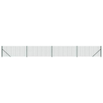 Wire Mesh Fence with Flange Green 1x10m - Durable & Versatile