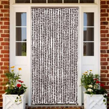 Fly Curtain Brown & White 90x200 cm Chenille - Insect Protection