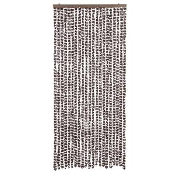 Fly Curtain Brown & White 90x200 cm Chenille - Insect Protection