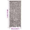 Fly Curtain Brown & White 90x200 cm Chenille - Insect Protection