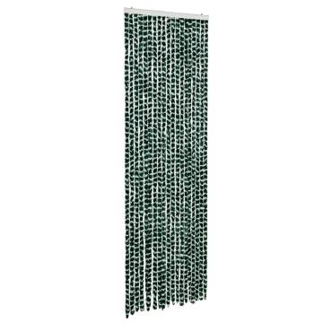 Insect Curtain Green & White 56x185 cm Chenille - Hipomarket