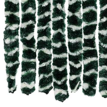 Insect Curtain Green & White 56x185 cm Chenille - Hipomarket