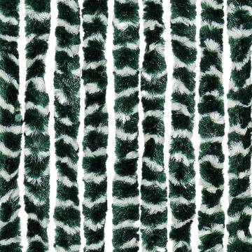 Insect Curtain Green & White 56x185 cm Chenille - Hipomarket