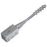 Durable Ground Spikes Set - 6 pcs Galvanised Steel Silver