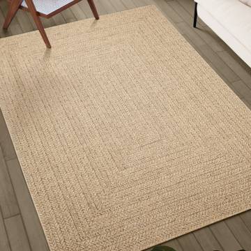 Rug ZIZUR 120x120 cm - Jute Look for Indoors & Outdoors