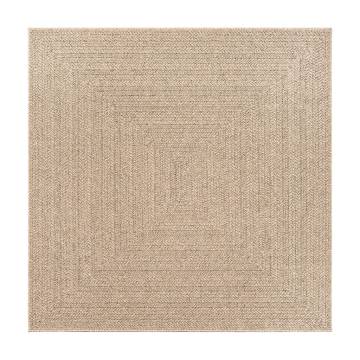 Rug ZIZUR 120x120 cm - Jute Look for Indoors & Outdoors