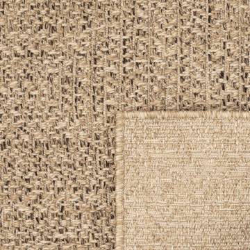 Rug ZIZUR 120x120 cm - Jute Look for Indoors & Outdoors