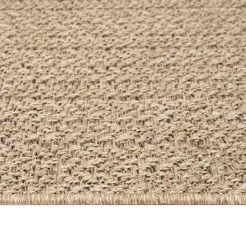 Rug ZIZUR 120x120 cm - Jute Look for Indoors & Outdoors