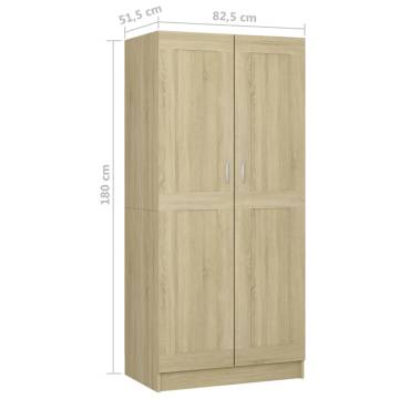 Stylish Wardrobe Sonoma Oak - Compact Storage Solution