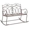 Garden Bench 104 cm Iron Antique Brown Colour brown Size 104 cm Quantity in Package 1 Number of 