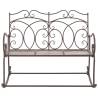 Elegant 104 cm Iron Antique Brown Garden Bench | Hipomarket