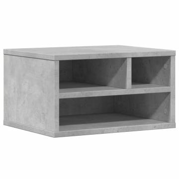 Printer Stand Concrete Grey - Engineered Wood 40x32cm