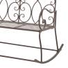 Elegant 104 cm Iron Antique Brown Garden Bench | Hipomarket