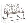 Elegant 104 cm Iron Antique Brown Garden Bench | Hipomarket