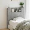 Headboard Cabinet with LED Concrete Grey 100x16.5x103.5 cm Colour concrete grey Size 100 x 16.5 x 103.5 cm Quantity in Package 1 