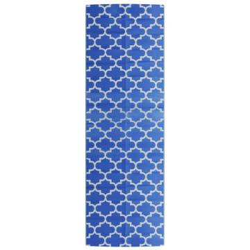 Stylish Blue Outdoor Carpet 80x250 cm | Durable & UV Resistant