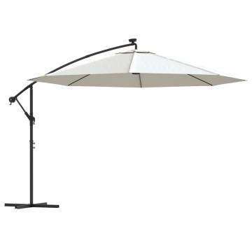 Cantilever Umbrella with LED Lights | 350 cm Sand