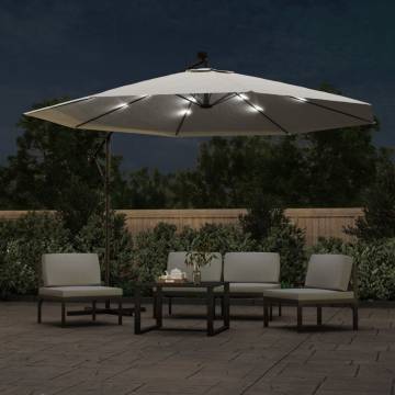 Cantilever Umbrella with LED Lights | 350 cm Sand