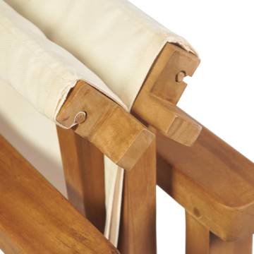 Folding Director's Chair - Solid Teak Wood | Hipo Market