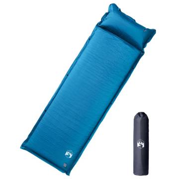 Self Inflating Camping Mattress with Pillow - Turquoise, 1-Person