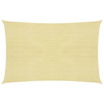 HDPE Sunshade Sail 2.5x4m Beige - UV & Mould Resistant