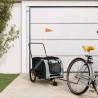 Durable Pet Bike Trailer - Grey & Black Oxford Fabric & Iron