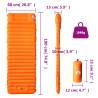 Self Inflating Camping Mattress with Pillow - 1-Person, Orange