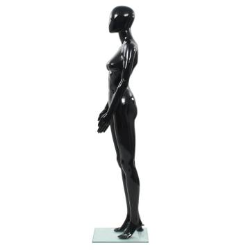 Full Body Female Mannequin Glossy Black - 175 cm | Hipomarket