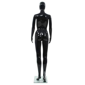 Full Body Female Mannequin Glossy Black - 175 cm | Hipomarket