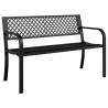 Stylish Black Steel Garden Bench - 119 cm | HipoMarket