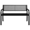 Stylish Black Steel Garden Bench - 119 cm | HipoMarket