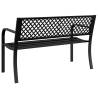 Stylish Black Steel Garden Bench - 119 cm | HipoMarket