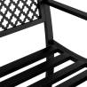 Stylish Black Steel Garden Bench - 119 cm | HipoMarket