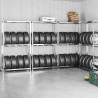 2-Layer Tire Racks 4 pcs Silver 110x40x180 cm Steel Size 110 x 40 x 180 cm Quantity in Package 1 Amount 4 