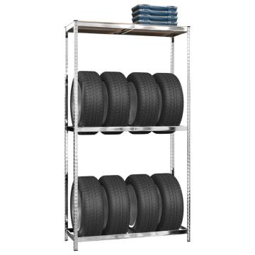 2-Layer Tire Racks - Steel Shelving for 12 Tires | Hipomarket