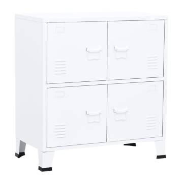 Industrial Storage Chest White 75x40x80 cm Steel - HipoMarket