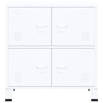 Industrial Storage Chest White 75x40x80 cm Steel - HipoMarket