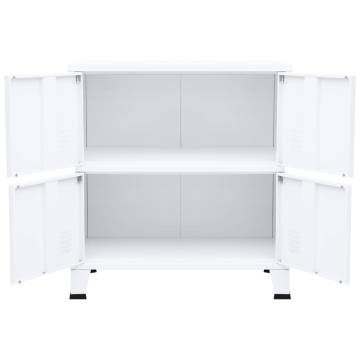 Industrial Storage Chest White 75x40x80 cm Steel - HipoMarket