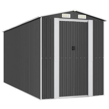 Garden Shed Anthracite 192x440 cm - Durable Steel Storage