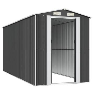 Garden Shed Anthracite 192x440 cm - Durable Steel Storage