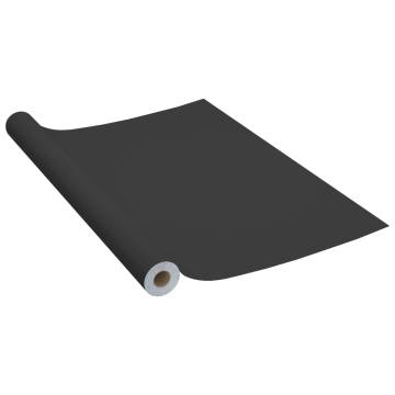 Self-Adhesive Furniture Films - 2pcs Black 500x90cm PVC