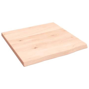 Wall Shelf 40x40 cm - Untreated Solid Oak Wood | HipoMarket