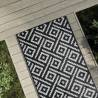 Outdoor Carpet White and Black 80x150 cm PP Colour square design Size 80 x 150 cm Quantity in Package 1 