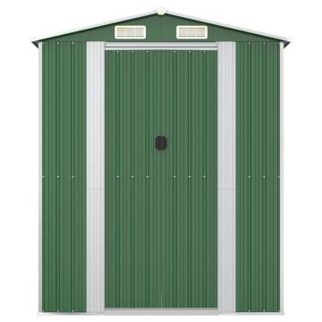 Garden Shed Green 192x191x223 cm - Galvanised Steel Storage